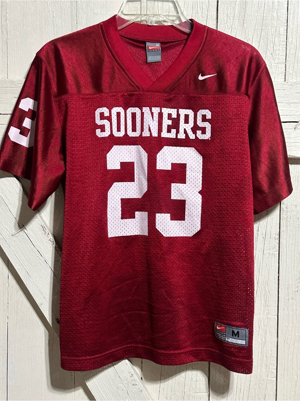 Nike Youth Crimson Sooners #23 Football Jersey